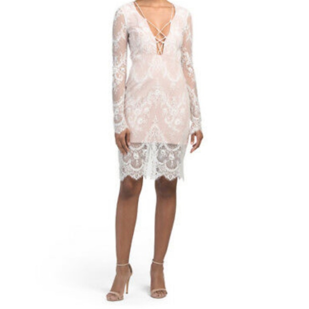 Lace long sleeve formal dress